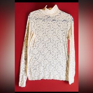 Moda International Cream Lace Blouse